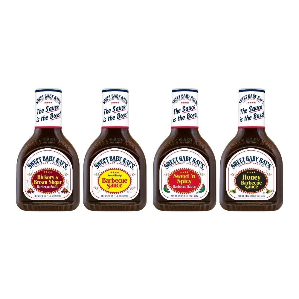 Sweet Baby Ray's Varierty Pack, 1 Original Barbecue Sauce, 18 OZ, Hickory and Brown Sugar Barbecue Sauce, 18 OZ, Sweet N Spicy Barbecue Sauce, 18 OZ, Honey Barbecue Sauce, 18 OZ, 1CT
