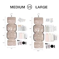 Vista 2 de Bolsa de viaje con gancho para colgar, resistente al agua, organizador de cosméticos, bolsa de viaje para accesorios, champú, contenedor