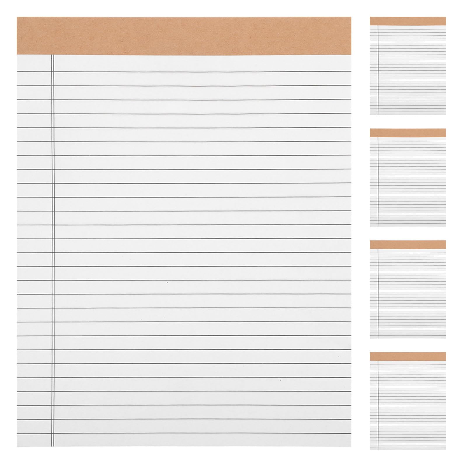 DOITOOL Blocchi note per scrittura da 5 pezzi - Blocco note per riunioni, quaderno per pianificare, blocco di carta, a righe larghe per lavoro d'ufficio universitario