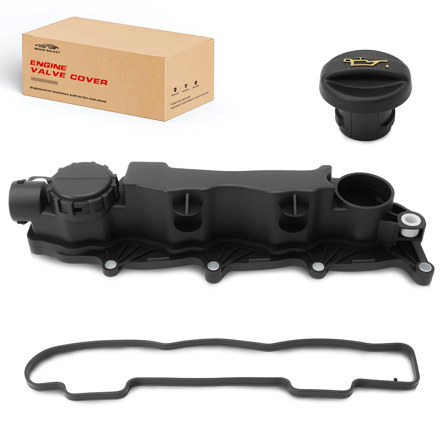 GraceGalaxy 0248L1 Tapa de Válvula de Motor 1.6 HDI para Citroën Berlingo C2 C3 C4 C5,1007 Hatchback,Focus,206, Xsara,Scudo II, C-Max, Fiesta Mk5 Hayon,9651815680, Junta tapa balancines