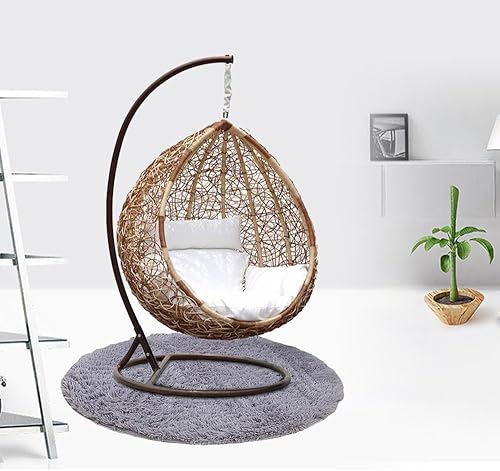 Vista 24 de MIFXIN Alfombra redonda para sala de estar, alfombra de pelo largo súper suave, alfombra circular esponjosa para sala de estar, comedor y Rojo