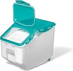 Starfrit LocknLock Plastic Pantry Container with Wheels - 406oz/12L - Airtight - 4-Sided Locking Flip-Top Lid