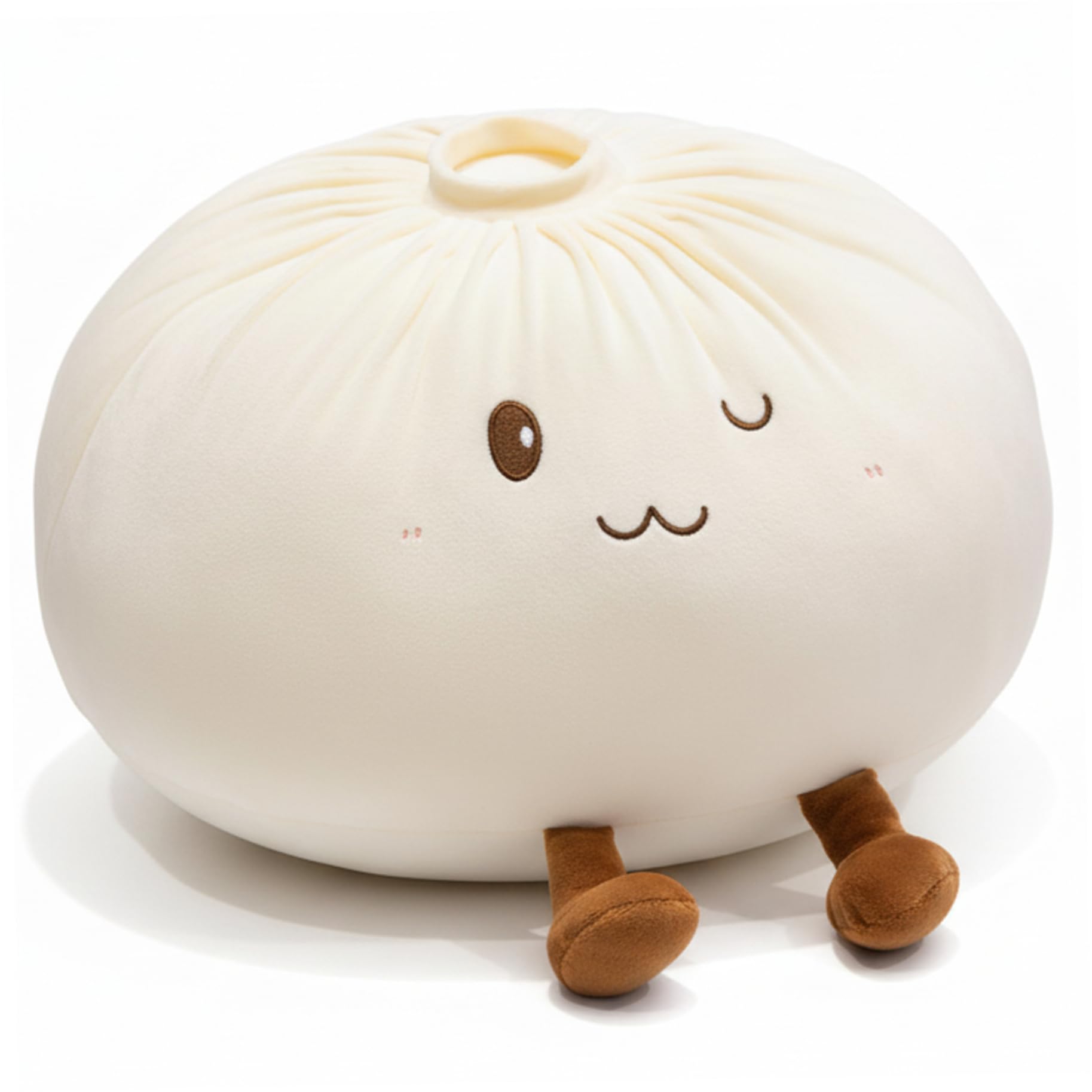 Comebachome 15.7" White Ultra-Soft Dumpling Plush, Cute Home Decor Pillow