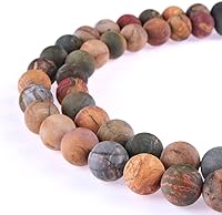 Vista 30 de Hermosas cuentas sueltas de cuarzo rutilado negro natural de 8 mm, redondas y suaves, aproximadamente 15 pulgadas, para hacer pulseras y collares