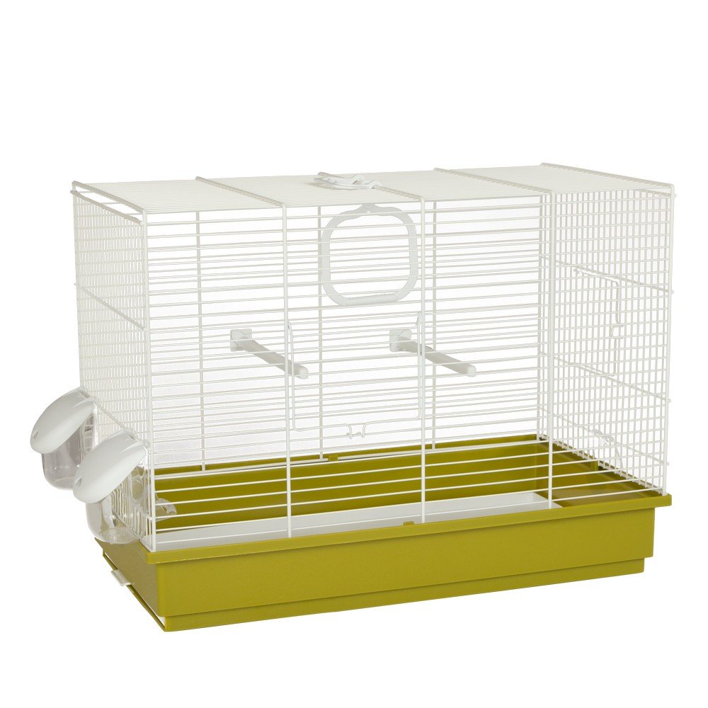 VOLTREGAEstella Bird Cage in with Green Base, 501/2 x 28 x 37 cm, White