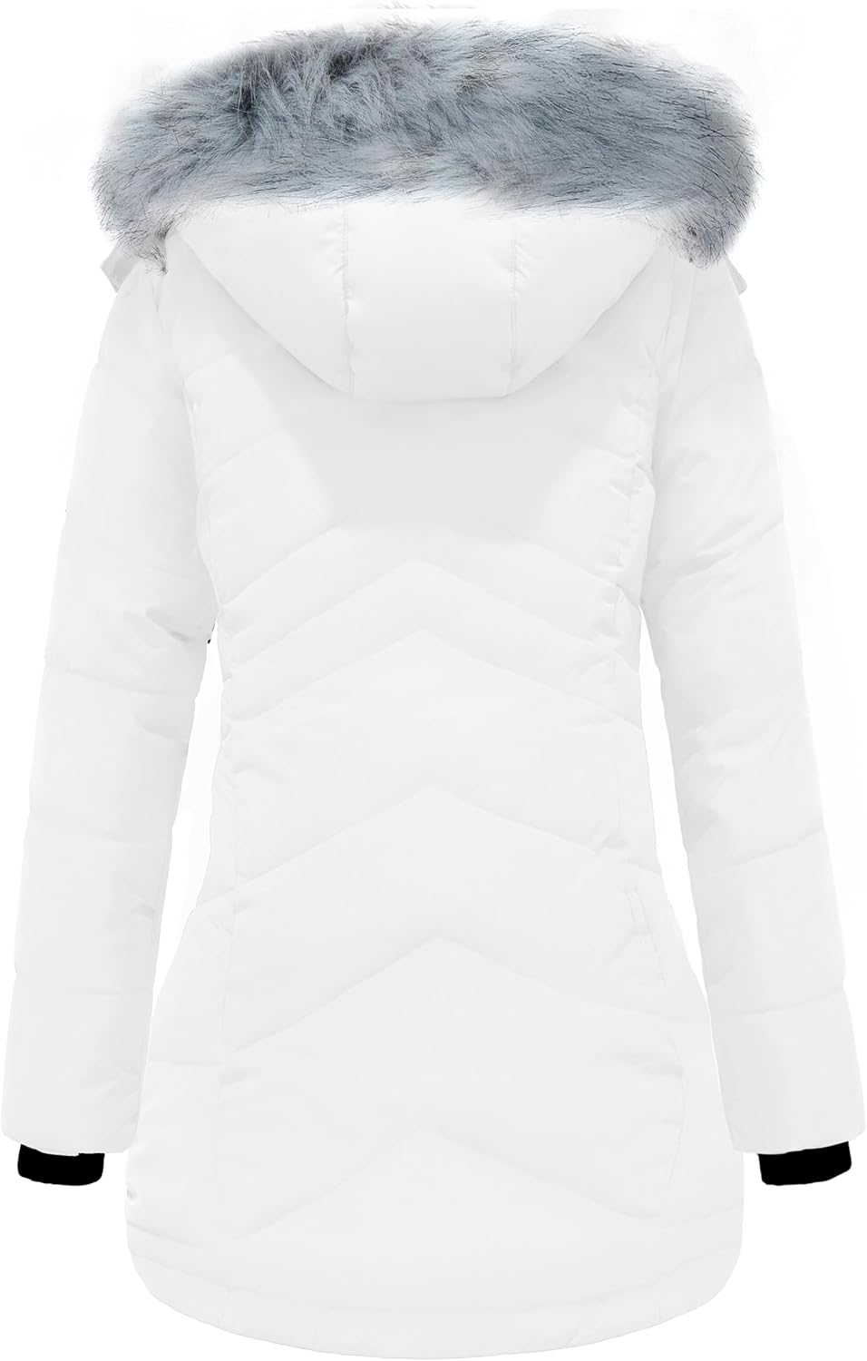 ZSHOW Women's Winter Coat Waterproof Warm Puffer Jacket Long Parka with Faux Detachable Hood - Image 3