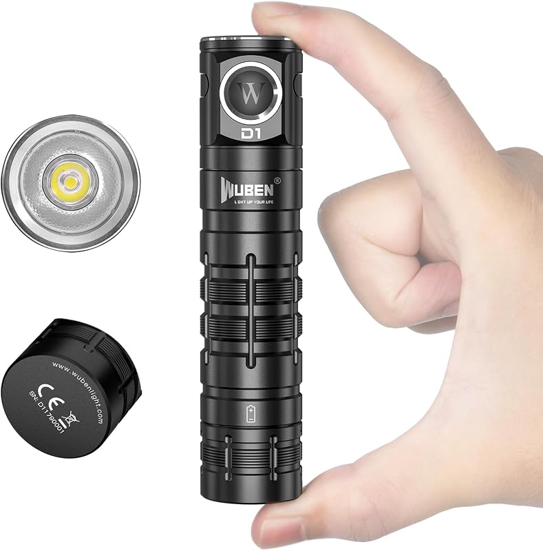 WUBEN D1 Mini LED Zseblámpa, 1100 Lumen, IP68 Vízálló, USB-C Tölthető, Mágneses, 6 Fénymód, Túrázáshoz, Kempingezéshez
