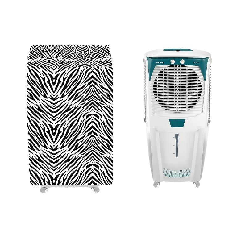 Image of Crompton Ozone Desert Air Cooler Cover 88 Litre,Dustproof, Waterproof, Size(LXBXH) 63.5 X 45.72 X 121.92 Cm, Zebra Black