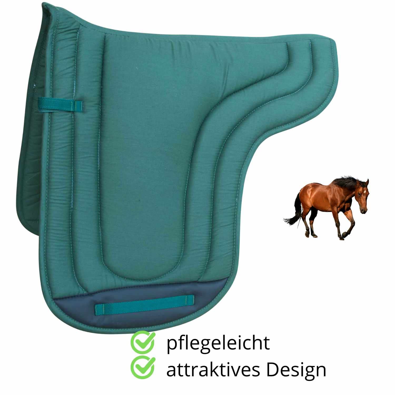 Stocksatteldecke, grün Satteldecke für australischen Stocksattel 004/52