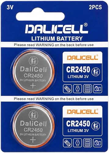 CR2450 3V Lithium Battery - Pack of 2 compatible with BMW Remote Key and other devices