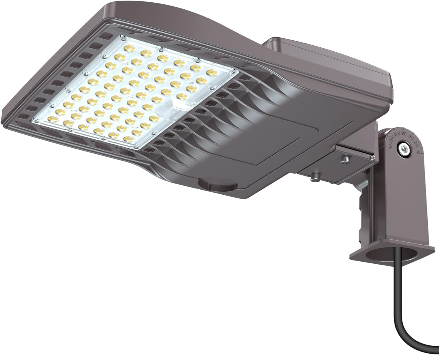 🔥 Flash Sale 200W Parking Lot Lights Commercial Slip Fitter UL DLC Listed 28000LM IP65 5000K Outdoor Area Street LED Shoebox Light Pole 100-277VAC Input Brown
