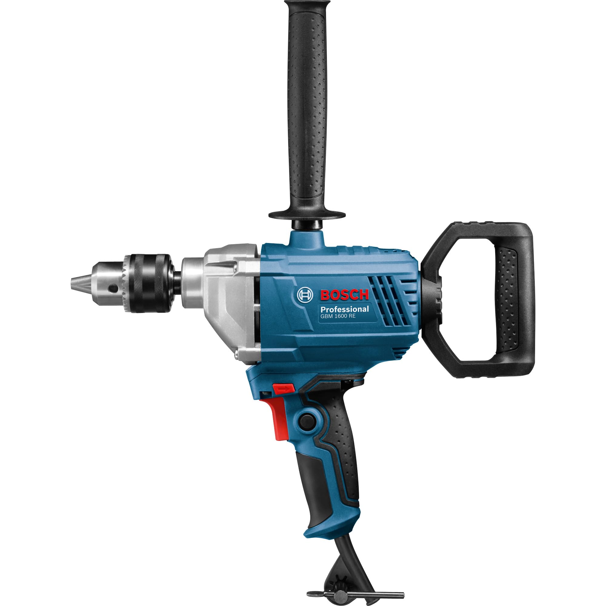 Bosch Professional Trapano GBM 1600 RE (incl. impugnatura supplementare, chiave per mandrino, mandrino a corona dentata 16mm)