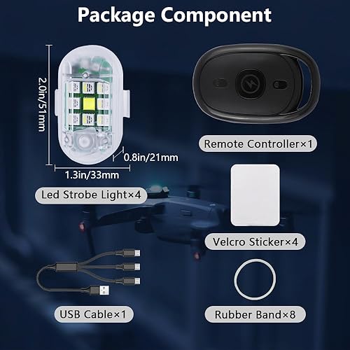 Miniatura 6 de LECART Luces estroboscópicas inalámbricas con control remoto, 7 colores, luces LED alimentadas por batería, luces estroboscópicas de alto brillo