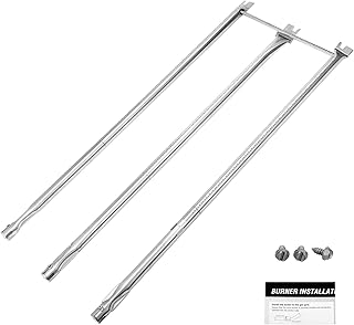 UikJOY 34.25" Grill Burner Replacement for Weber Genesis 300 Series with Side Control Knobs, Genesis E-310 NP EP-310 NG E-320 NG EP-320 NG ESP-310 LP ESP-310 NG (2007), Burner Tube for Weber 67722