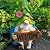 Mood Lab Garden Gnome - Solar Gnome Figurine with Welcome Sign - 9.1 Inch Decor Outdoor Lawn Statue with LED Lights