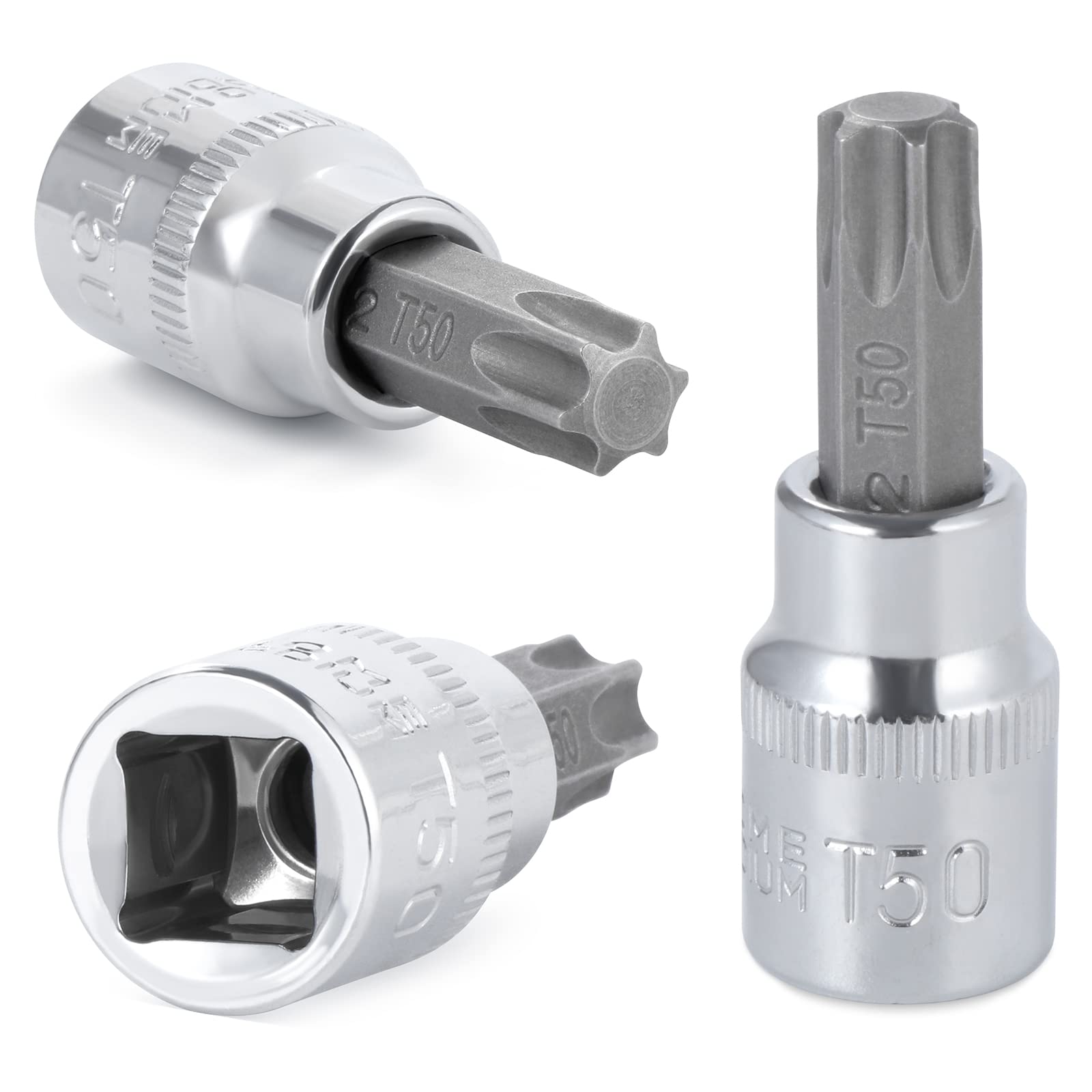 Vielzahn Steckschlüssel-Set 12-teilig – 5–22 Mm, Für 1/2″ Antrieb | Inbus, Torx & Sechskant Nüsse, Aus Chrom-Vanadium-Stahl
