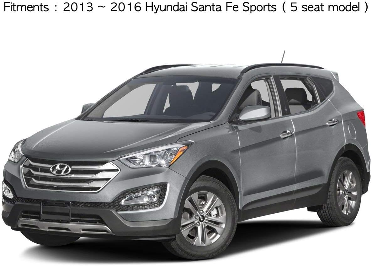 AUTOCLOVER Chrome Side Window Wind Deflectors Visor 6p for 2013~2016 Hyundai Santa Fe Sports (5-Passenger Seat Model)