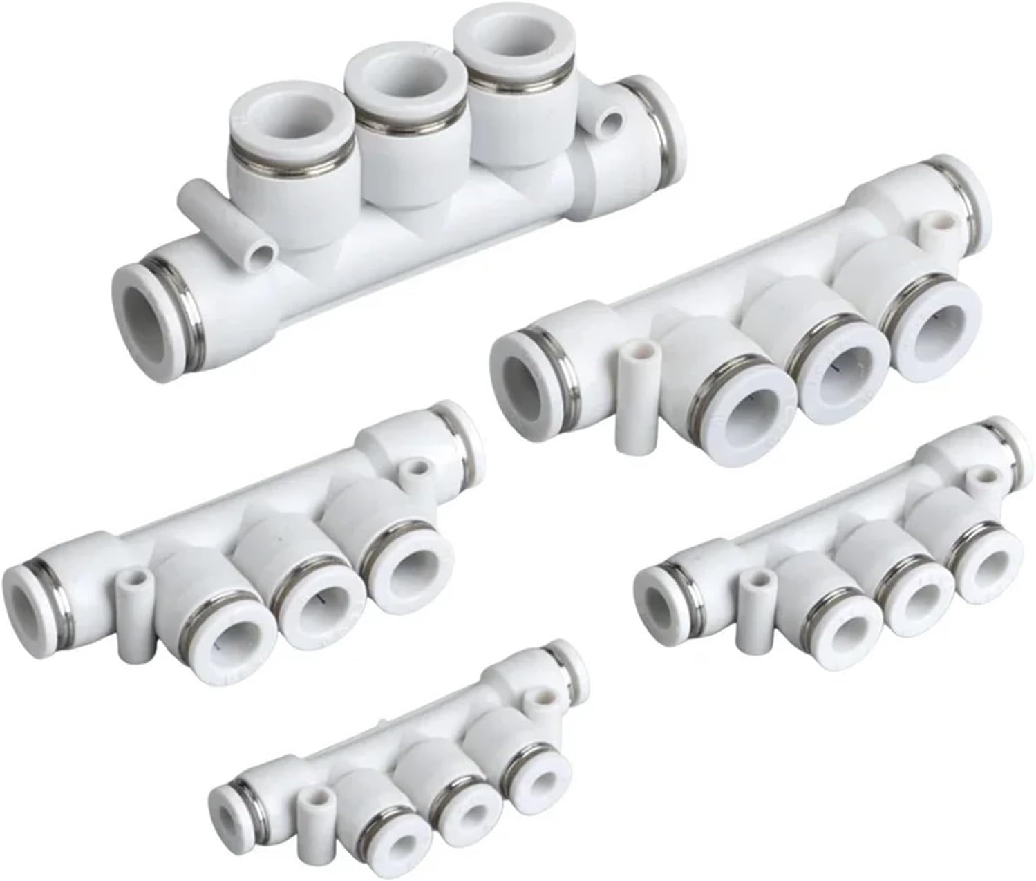 5pcs PKG PK Manifold Connection Quick Air Hose Fitting 12 10 8 6 4 Pipe Tube Pneumatic Push-Fit Connector 4MM 6MM 8MM 10MM 12MM(PK4-4)
