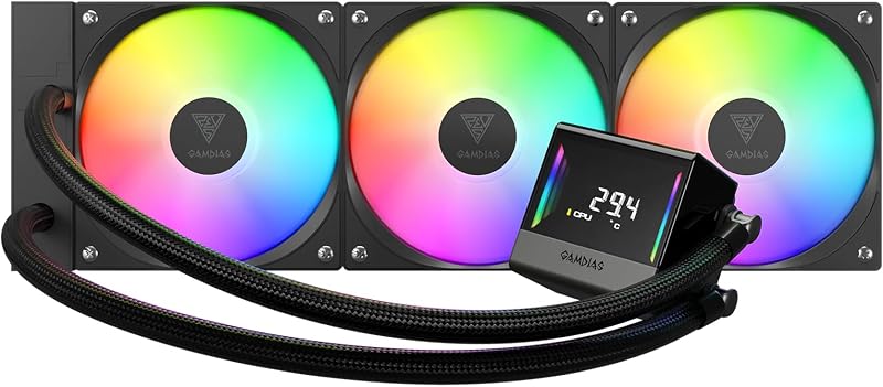 Water Cooler 360mm Gamdias Chione E4-360 Preto ARGB V2 Intel LGA2066 AMD AM5
