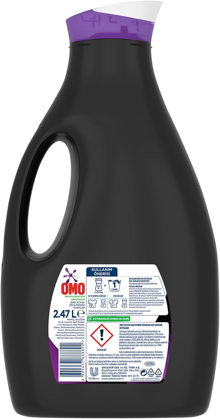 Omo Sıvı Active Cold Power Siyahlar 2470 ml