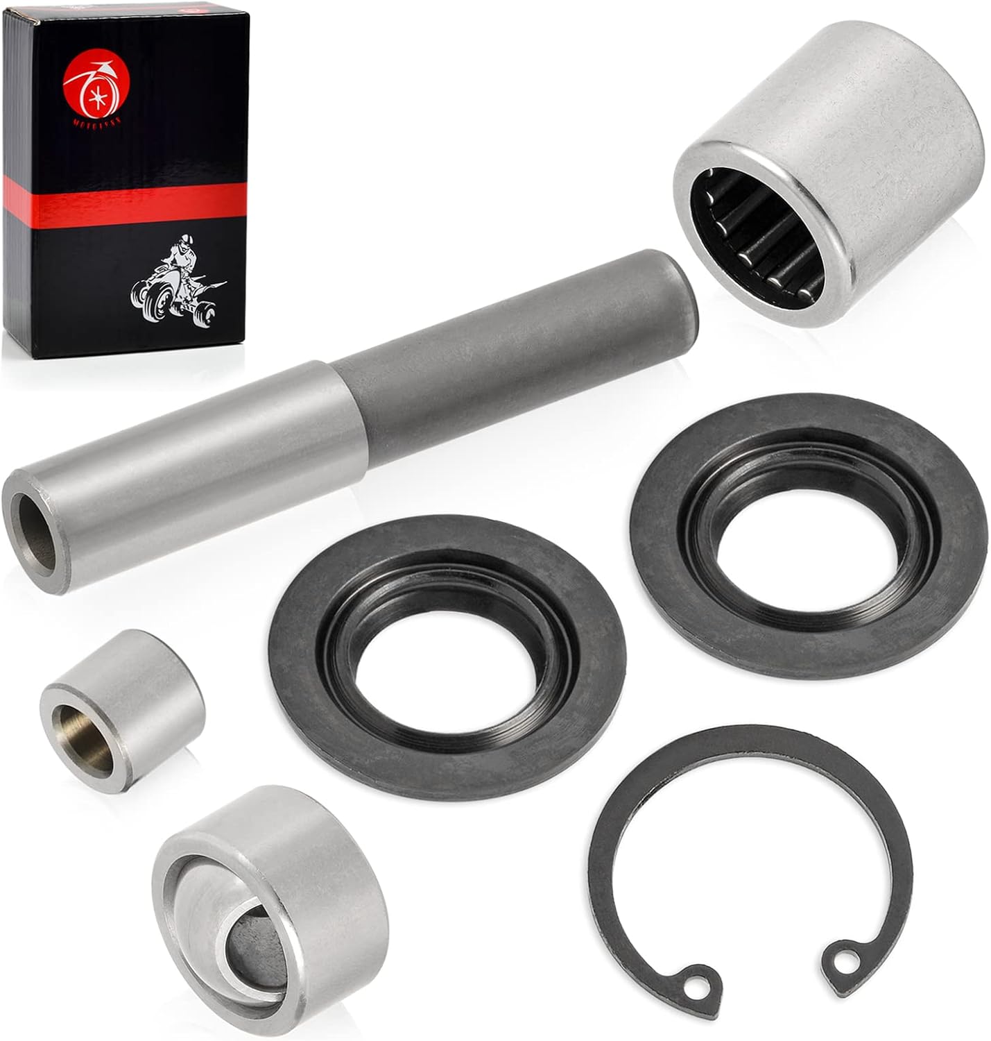 Front Upper A-Arm Bearing SEAL BALL JOINT SLEEVE Kit Compatible with Kawasaki Brute Force 750 KVF750 Brute Force 650i KVF650 4x4i (NO KVF650 D E 4x4)2005-2013