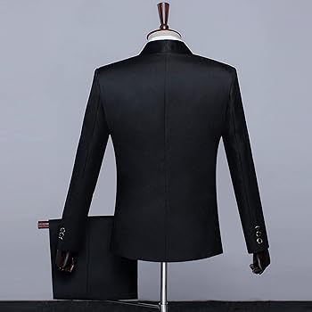 Men One Button Shawl Solid Color Blazer Sport Business