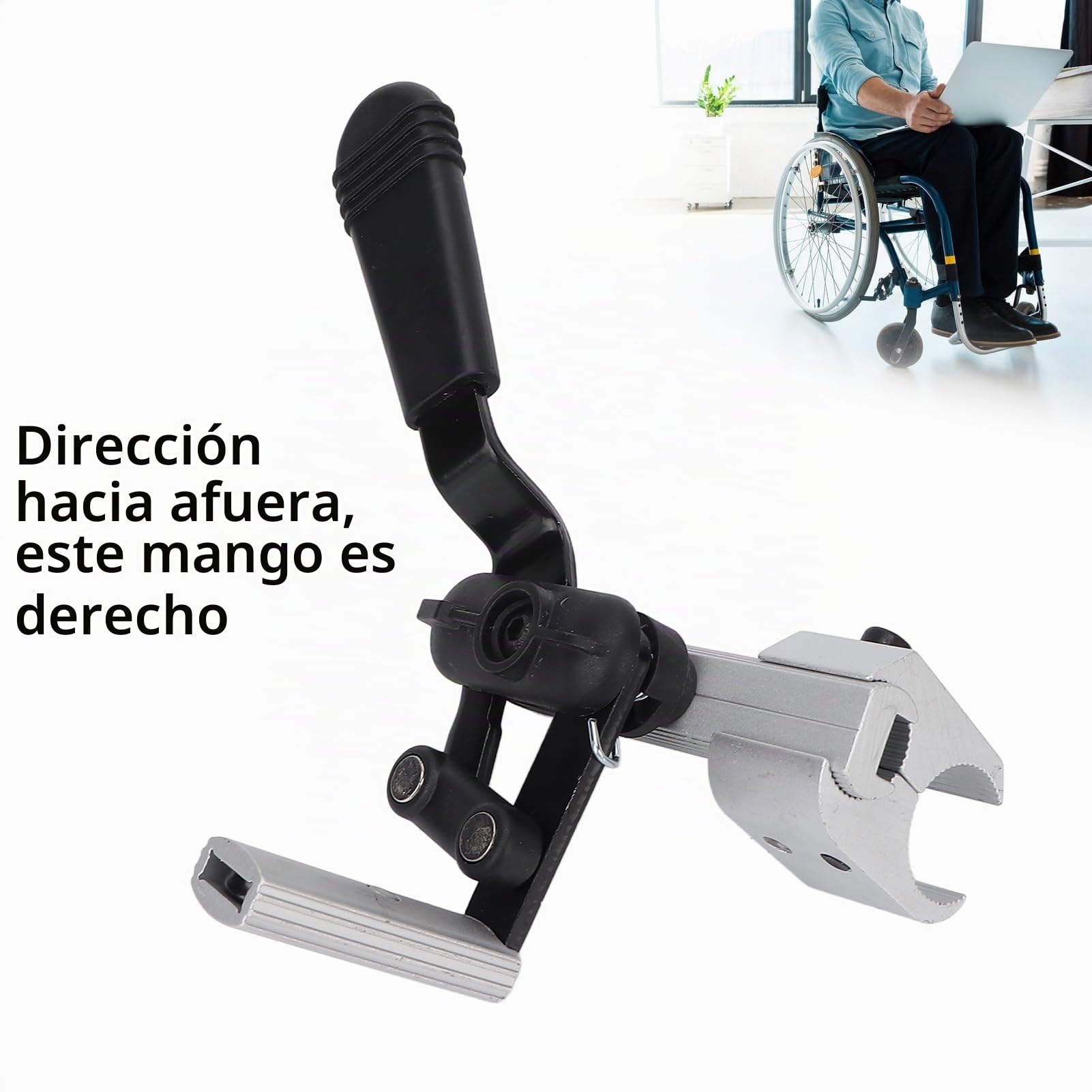 Freno de estacionamiento para Silla de Ruedas, Pieza de Repuesto para Silla de Ruedas, Accesorio de Freno de Mano de sensibilidad para sillas de Ruedas(Derecha)