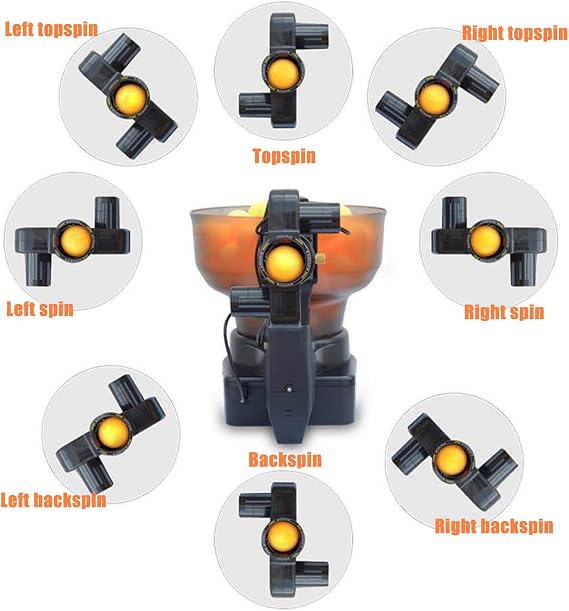 Ping Pong Robot Machine with 36 Different Spin Balls Table Tennis Robots Automatic Ball Machine for Training