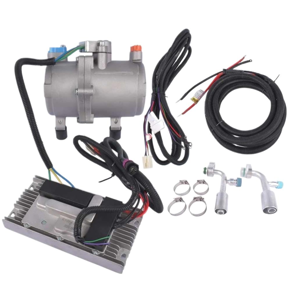 Kit de compresor de aire acondicionado de 12 V, compatible con vehículos recreativos, furgonetas, autobuses
