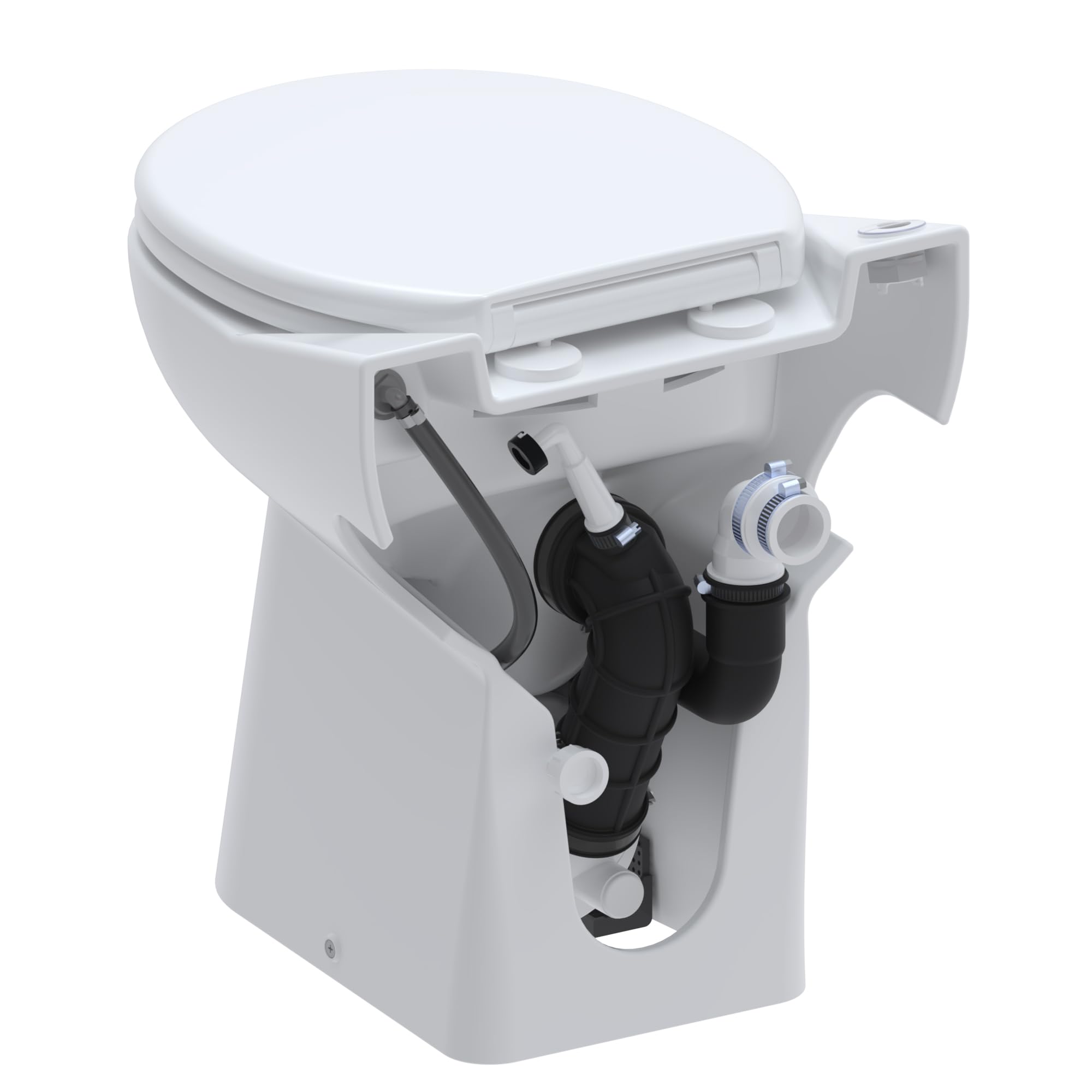 SFA - Sanibroyeur Sanicompact 43 - WC avec Broyeur Intégré - Compact - Double Chasse d'Eau Économique - 41,5 x 44 x 46,4 cm - 550W - Made in France