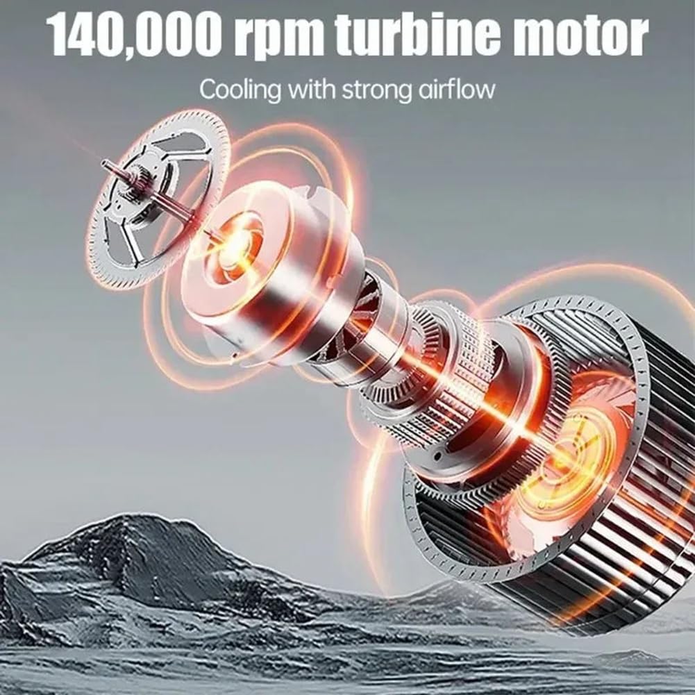 Mini X6 Violent Fan Puissant Ventilateur à Jet Turbo sans balais de 140 000 tr/min pour outils électriques d'extérieur et maison