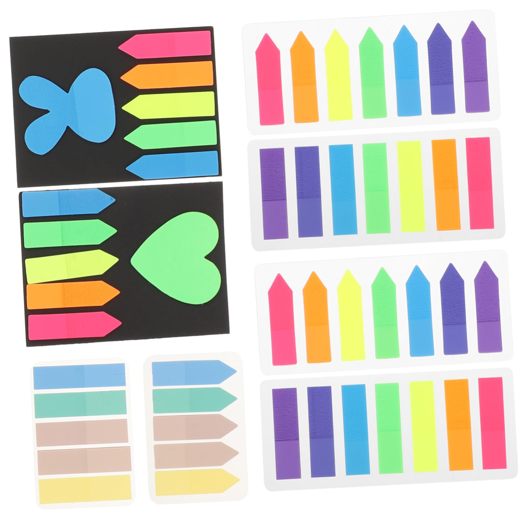 HOMSFOU 5 Sätze Buntes von Haftstreifen Pet Transparente Index Tabs Selbstklebende Notizen für Bücher und Farben Wasserfest für Organisation und Planung