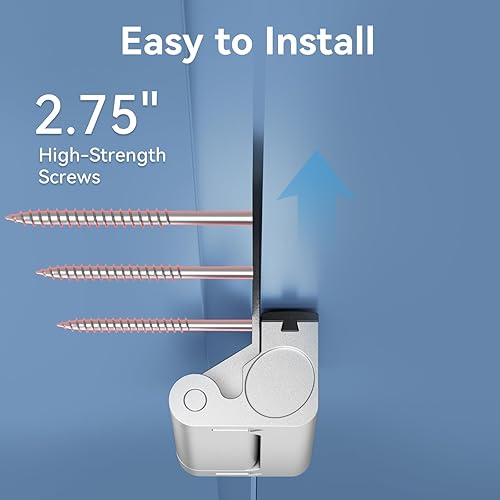 Miniatura 4 de 3 piezas cerradura de refuerzo de puerta, cerraduras de puerta para seguridad de niños, cerraduras de seguridad para puertas desde el interior,