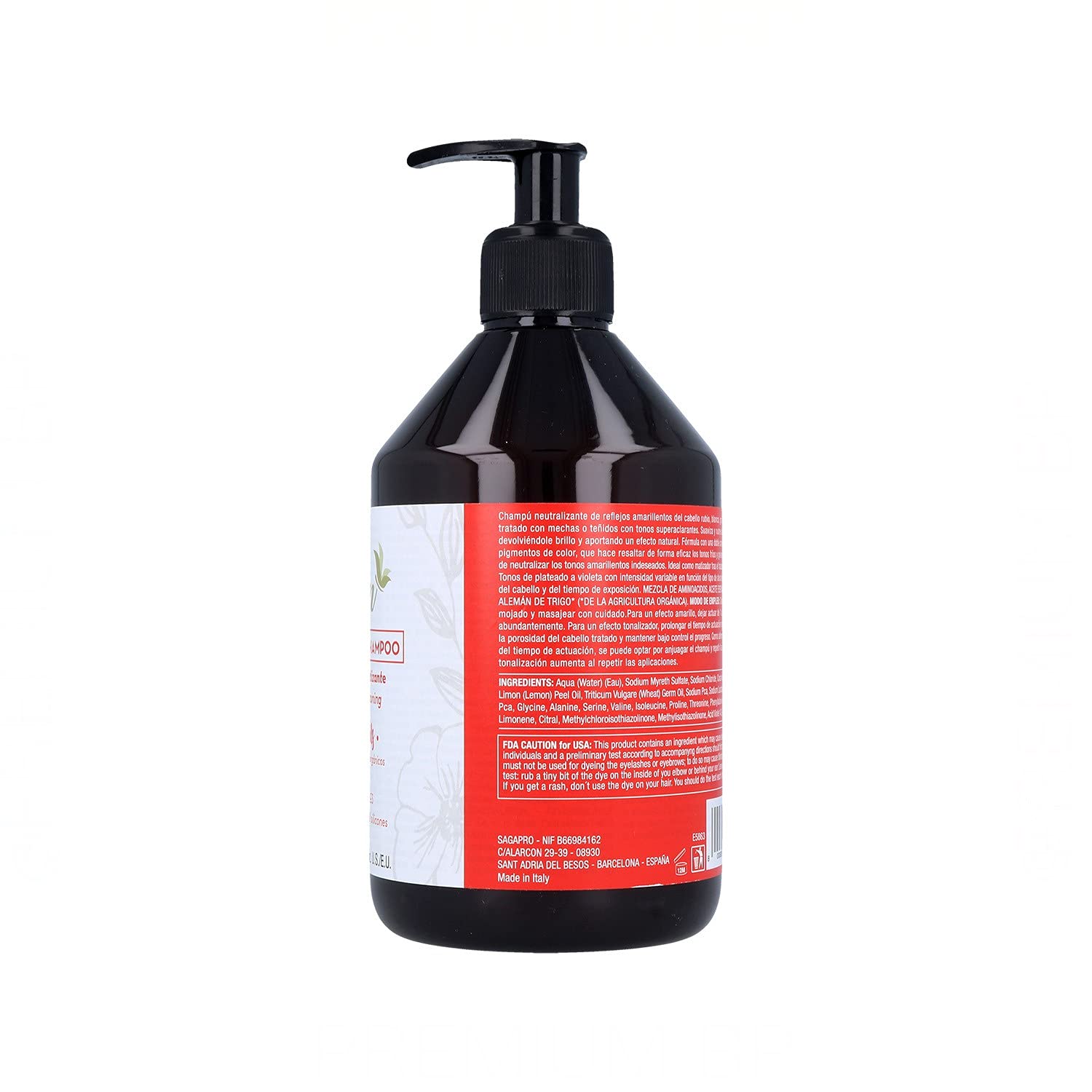 Pure Green Anti-Gelb Shampoo – 500 Ml, Für Helles & Graues Haar