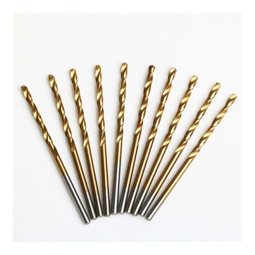 10 pezzi 1-10 mm HSS 4241 punte da trapano in acciaio rapido punte elicoidali set di utensili for punzonatura di metalli rivestiti in titanio utensili for lavorazione del legno(8mm)