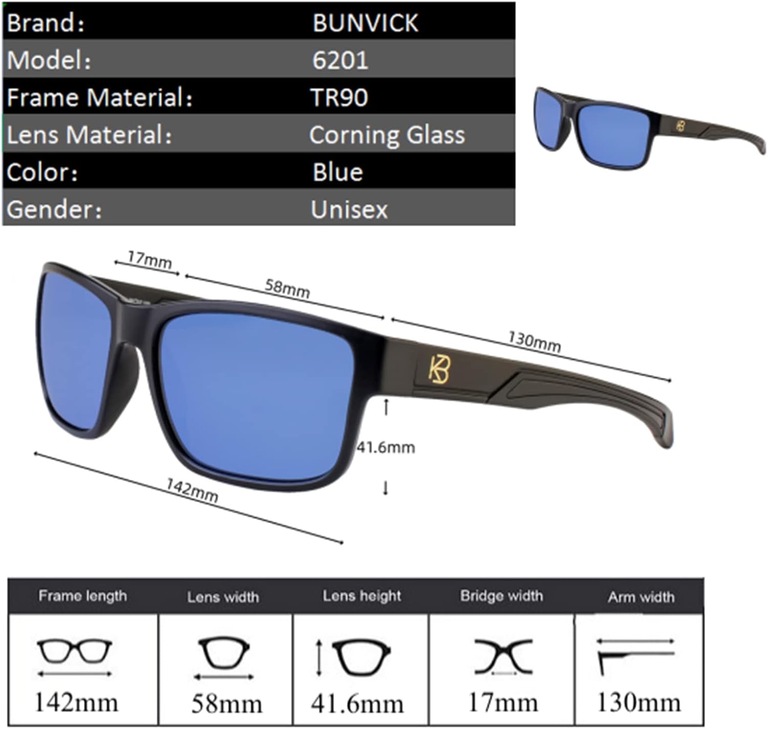 Polarized HD Genuine Glass Sunglasses for Men and Women, Italian Design, Anti-Glare,UV400,Corning True Glass Lenses - Image 5