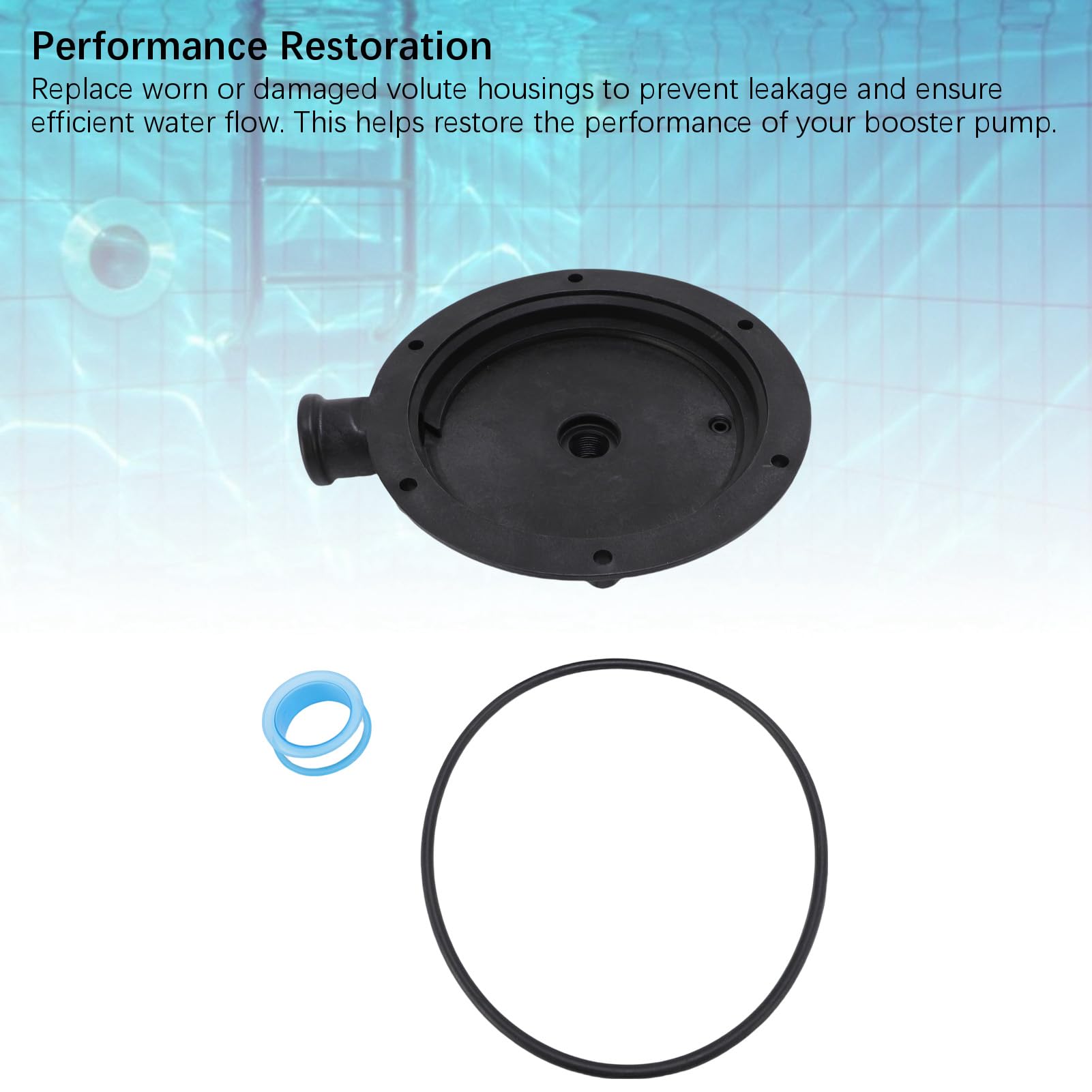 TOPINCN Volute de Remplacement R0536300, Pompe de Surpression 60 pour Piscine en Plastique avec Joint Torique, Accessoires d'entretien pour Spas et piscines.