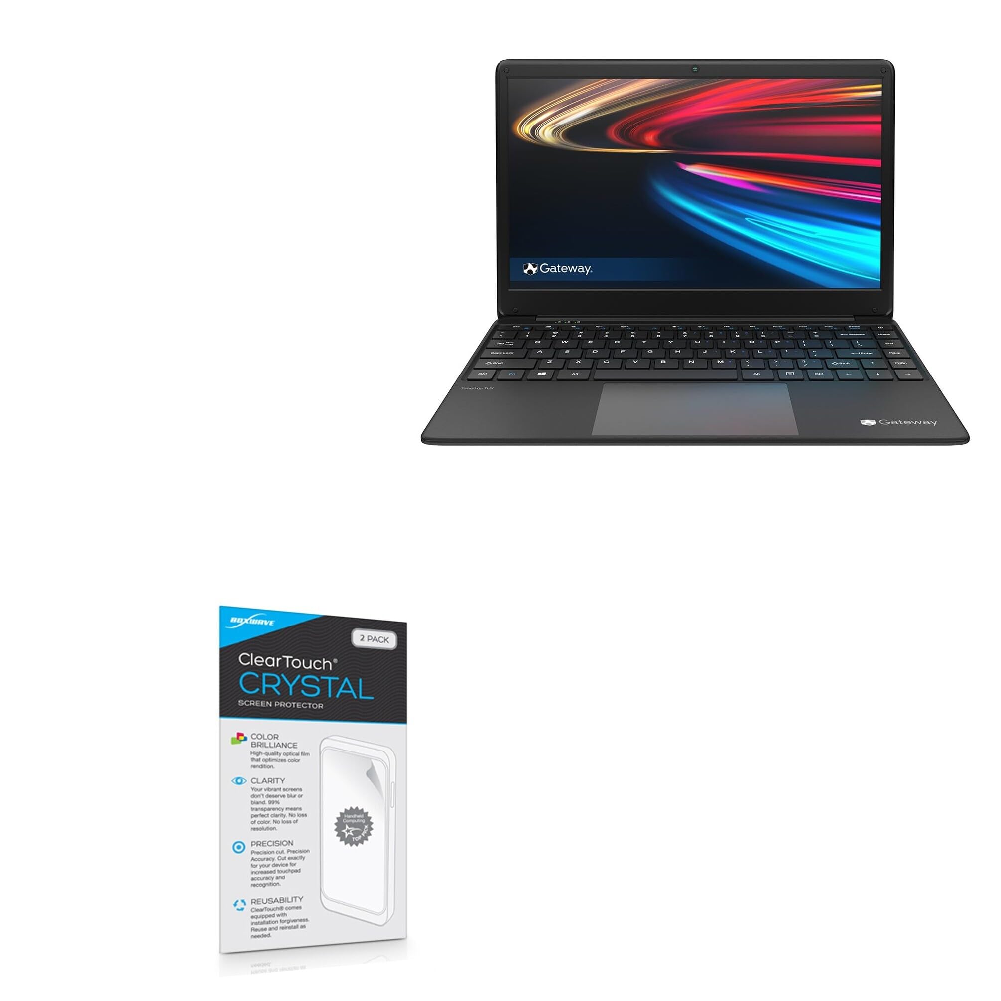 BoxWave Screen Protector Compatible with Gateway GWTN141-1 - ClearTouch Crystal (2-Pack), HD Film Skin - Shields from Scratches