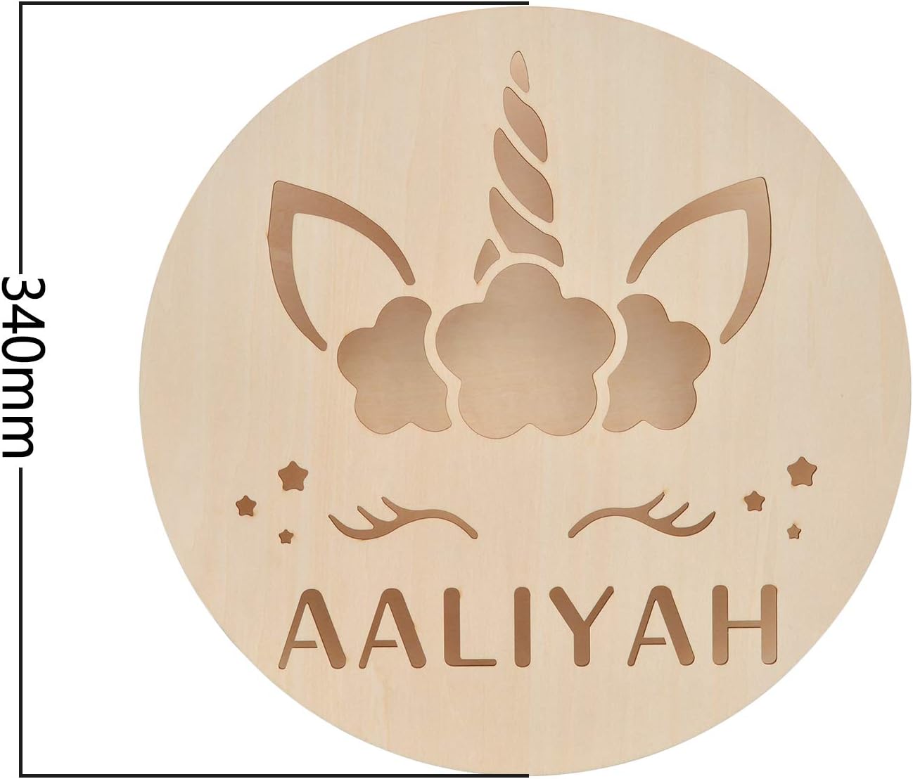 Unicorn Decorations Light Gifts Unique Decor Night Light Personalized with Your Name for Women Girls Men Kids Baby Custom Wooden Engraved Name Wall Light Personalized Unicorn Night Lights