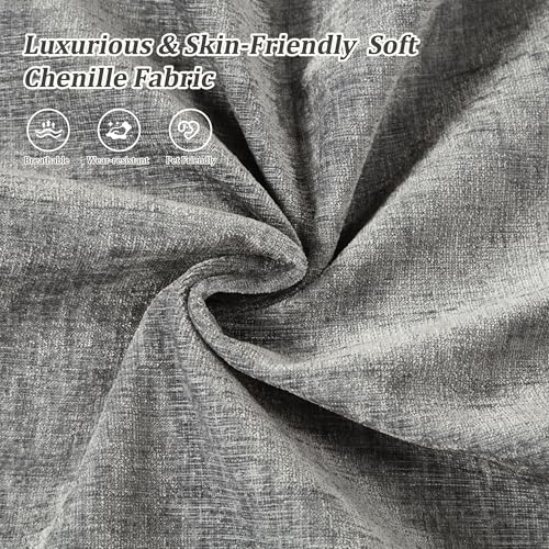 Image of Hanherry Loveseat Sofa, 62.6 inch Small Couch for Living Room, Comfy Chenille Fabric Love Seat for Bedroom with Throw Pillow,Removable Cushion Cover,Couches for Small Space,Apartment,Dorm