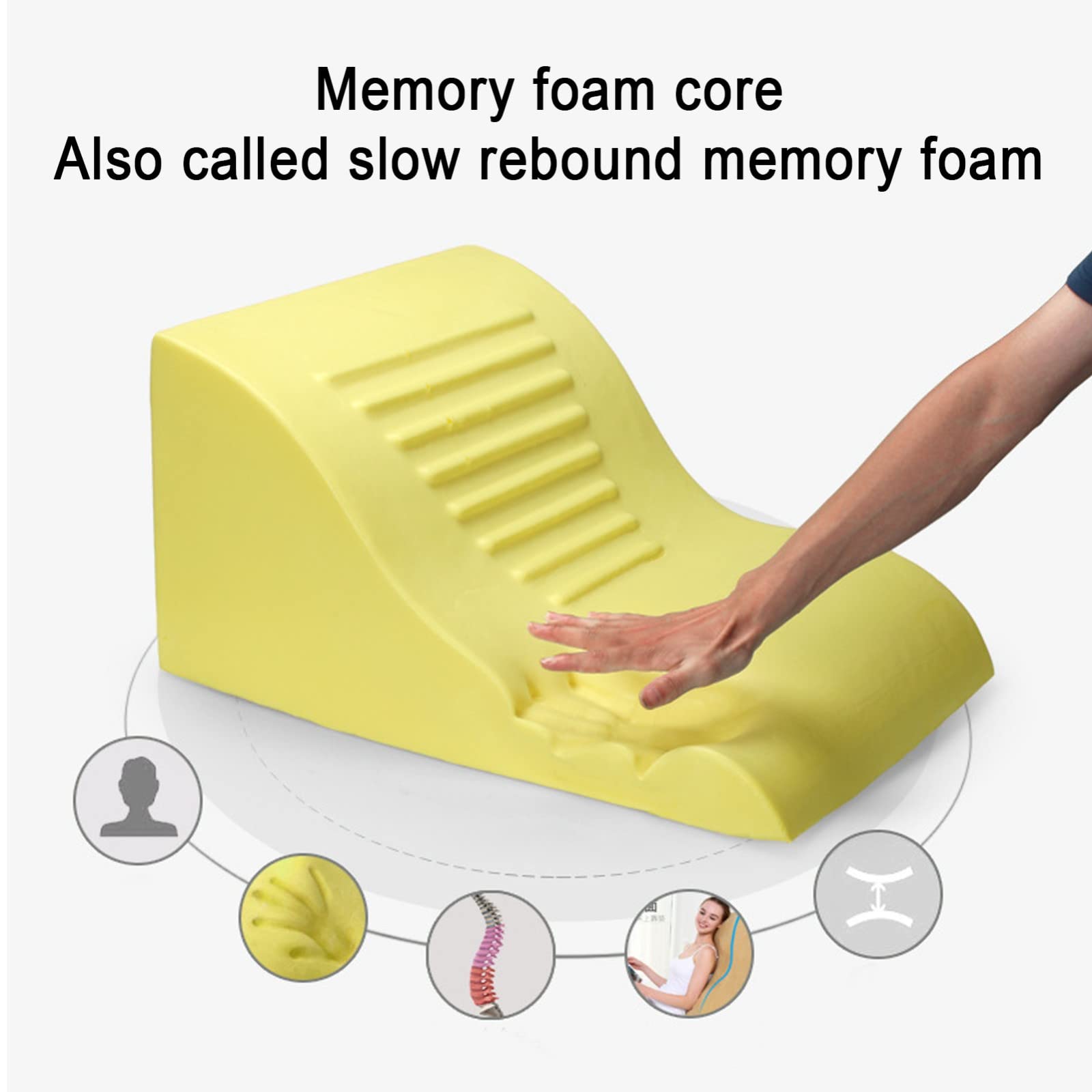 Beinkissen Memory-Schaum für Rücken-,Hüft- und Beinschmerzen,Ödeme sowie zur besseren Durchblutung Venenkissen für die Beine,Ergonomisches Keilkissen und Beinauflage B