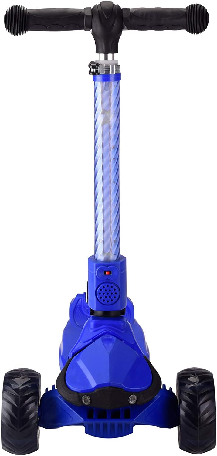 Kick Scooter with Adjustable & Foldable Handlebar, Light Up &Flashing Wheels, Extra Wide deckplate, Ride on Scooter with Brake for Kids 3-8 Years Old