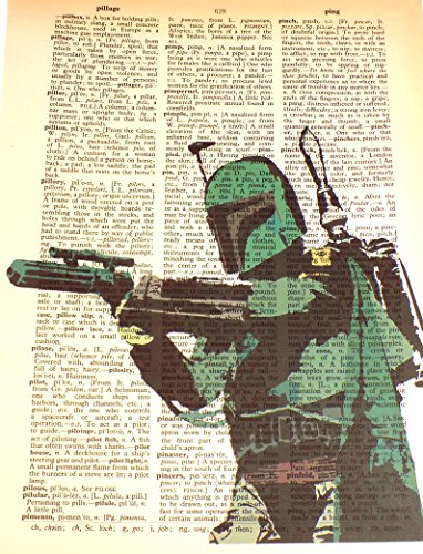 Art N Wordz Star Wars Boba Fett Bounty Hunter Original Dictionary Sheet Pop Art Wall or Desk Art Print Poster
