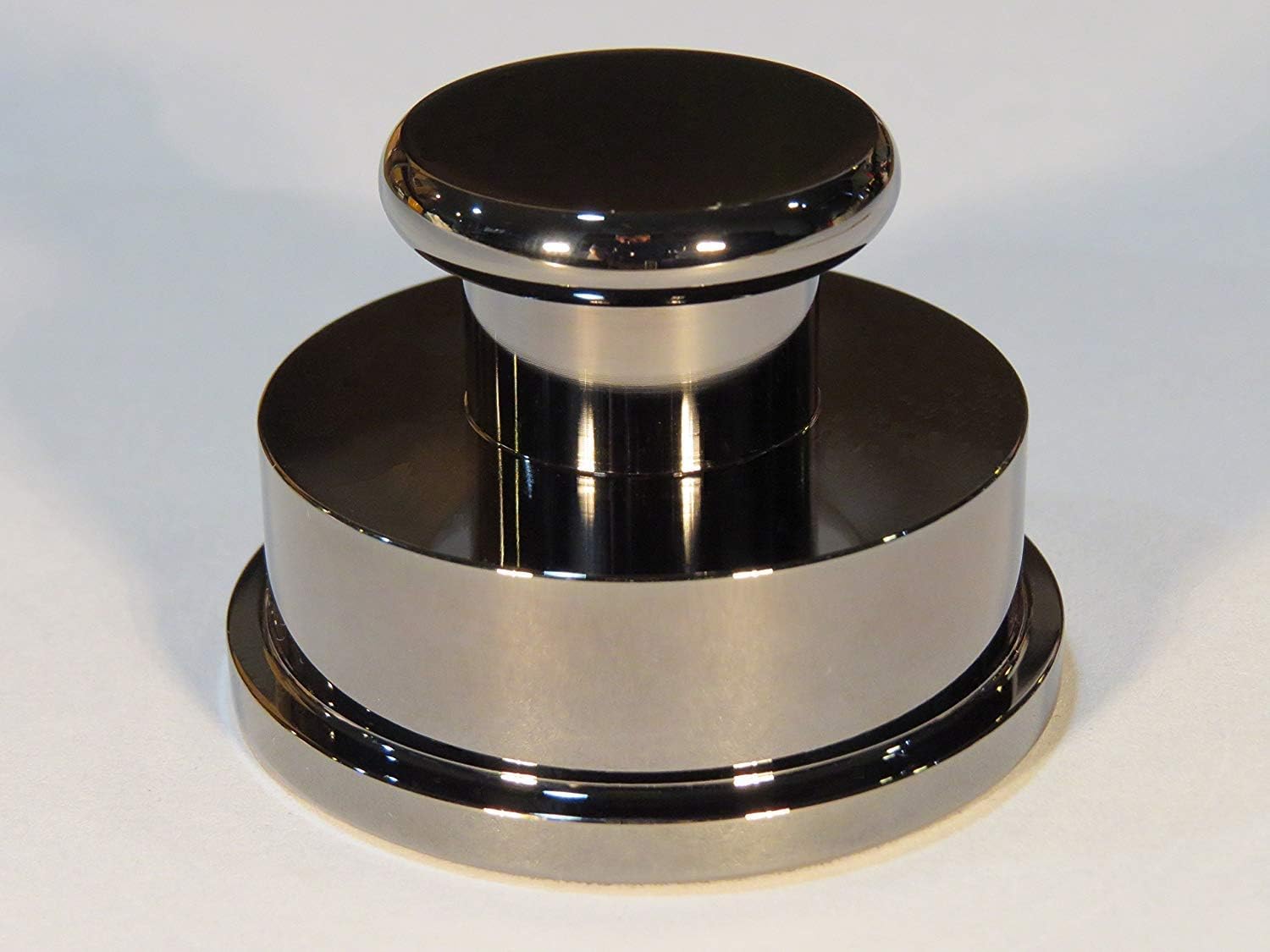 SOLID BRASS Chrome Finish Turntable Record Player Stabilizer Clamp, Audiophile Grade