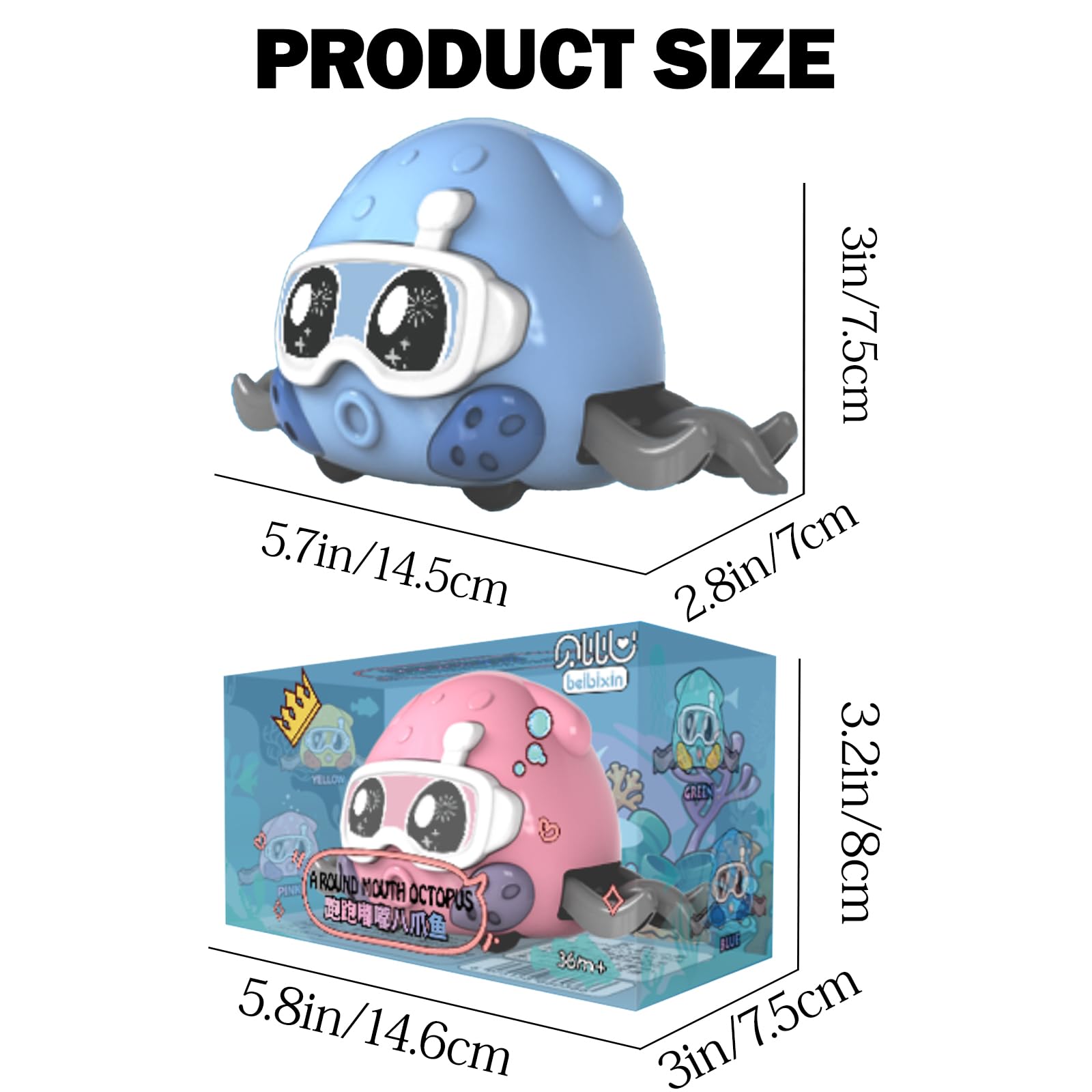 Juxtaposia 2 Pezzi Polpi Macchinine Per Bambini,Automobiline Per Bambini,Micro Machines,Macchinine Cars,Mini Cars,Auto Giocattolo Per Bambini,Il Polpo Tira indietro il Giocattolo.