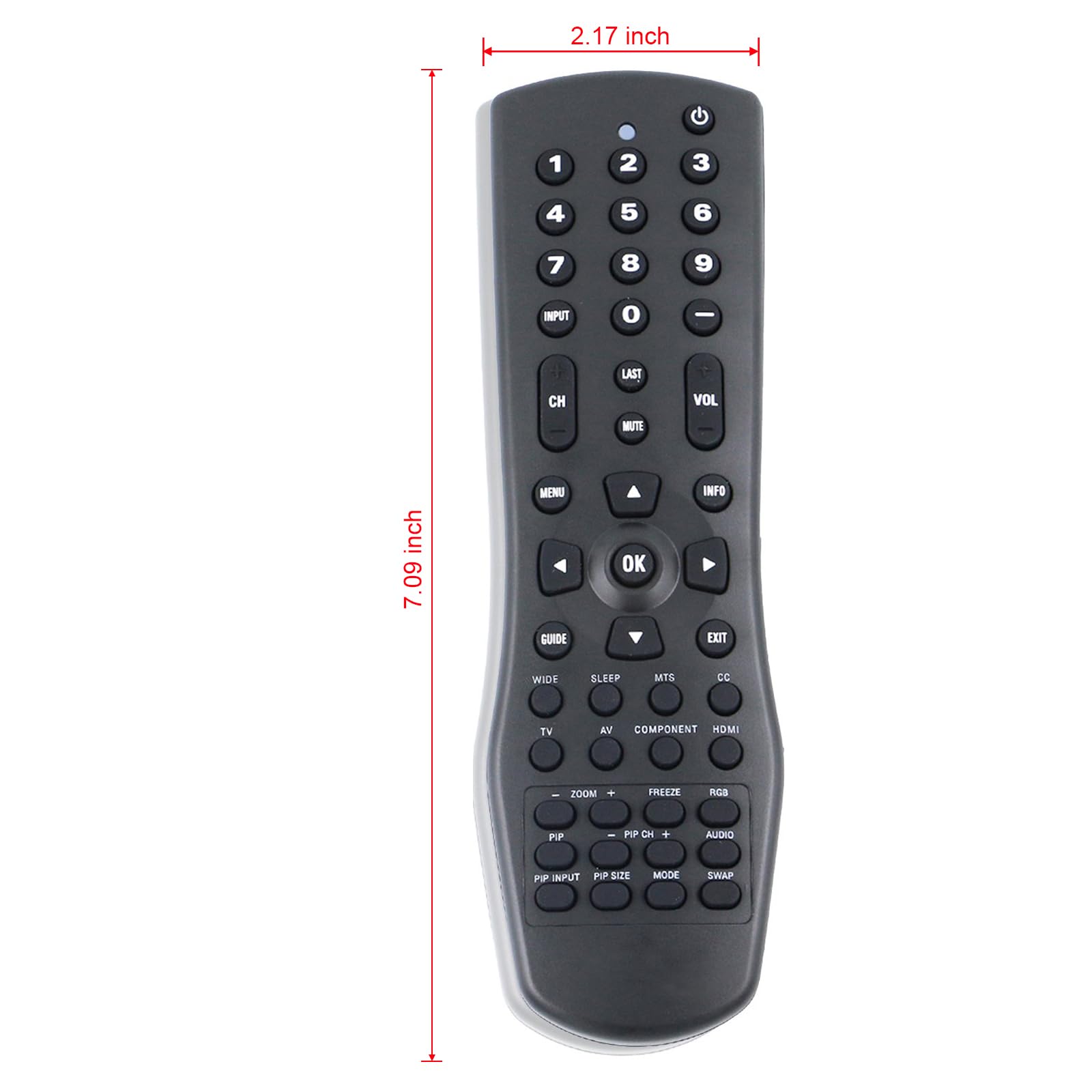 HCDZ Replacement Remote Control For Vizio VUR9 VUR4 VUR5 VUR6 VL320M VL370M VM60P Plasma LCD LED HDTV TV
