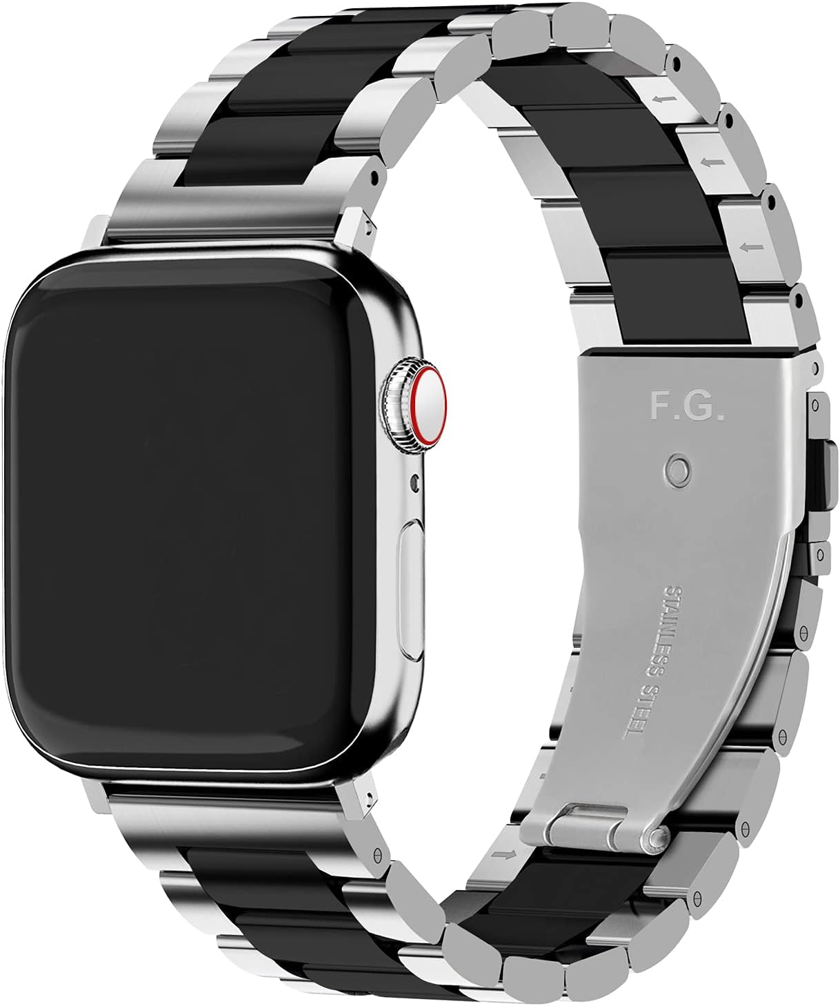 Fullmosa Apple Watch Band, Stainless Steel, Apple Watch Strap, 1.7 inches (44 mm), 1.7 inches (42 mm), 1.6 inches (40 mm), 1.5 inches (38 mm), Compatible w/ iWatch Band Series 6/5/4/3/2/1, SE-Compatible