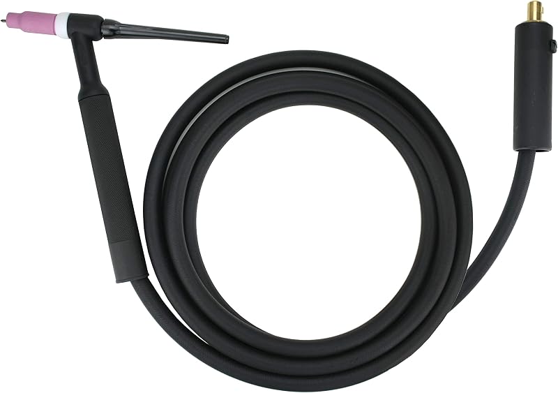 26F Series - 200 Amp - Air Cooled - Flexible Head TIG Torch - 25 feet 1-Piece Cable - INLINE Gas Dinse 35-70 Connector - (Welders with Gas Solenoid)