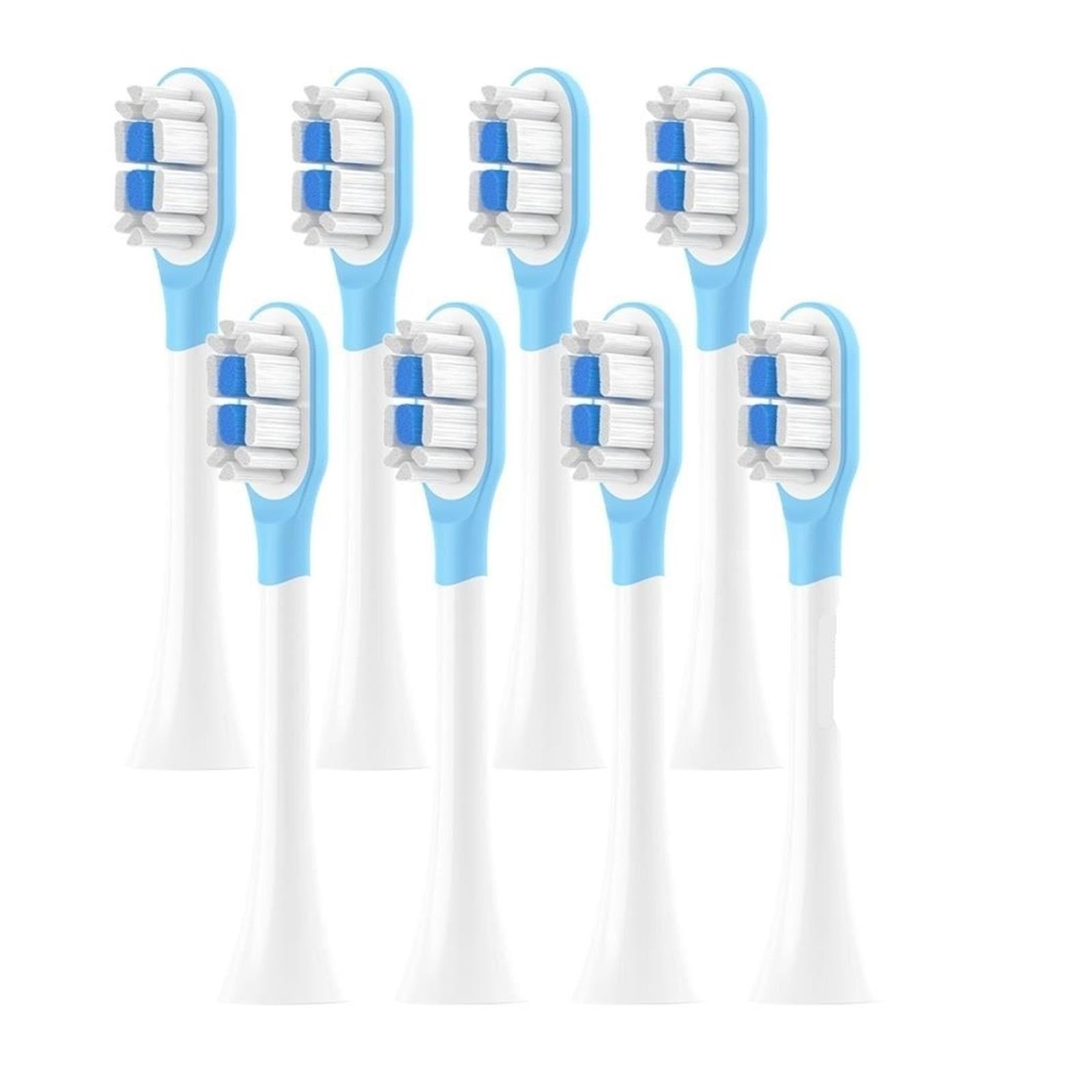 Testine Di Ricambio, Compatibile Con MIJIA, T301 T302 T501 | Testine per spazzolino sonico con setole morbide, modello 301(8 pcs BJ white)