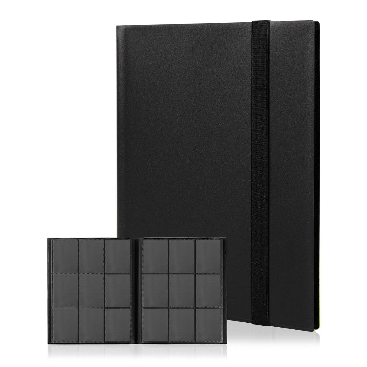 efunkdog Raccoglitore Carte, Album portacarte collezionabili 9 tasche, Capacità di 360 carte per TCG e carte sportive (Nero)